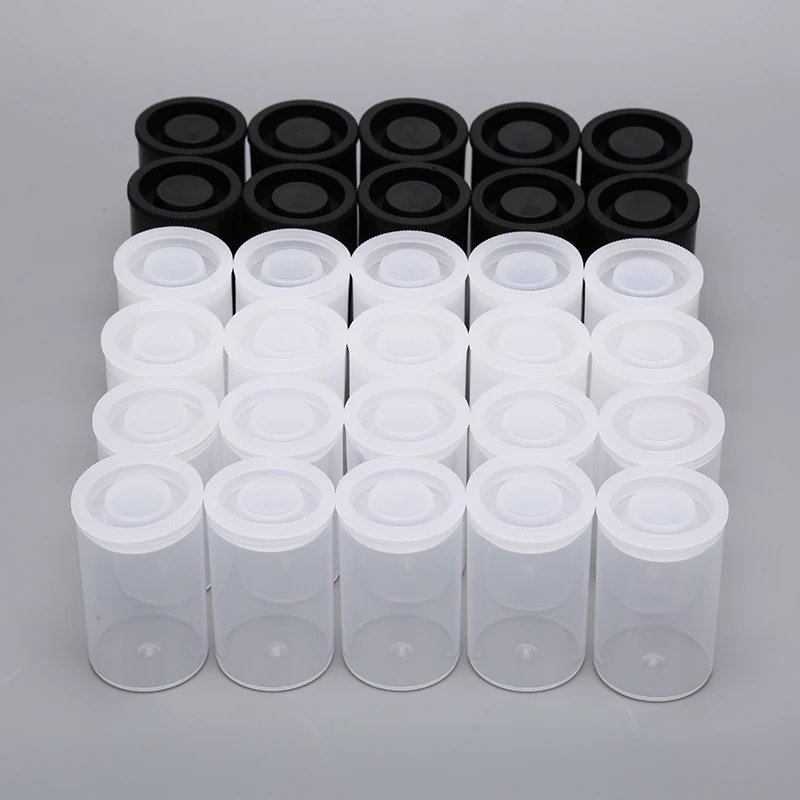 

10Pcs Plastic Empty Jar Film Canister Camera Reel Container Storage Case Coin Can Accessories Art Beads Pill Fishing Bait Box