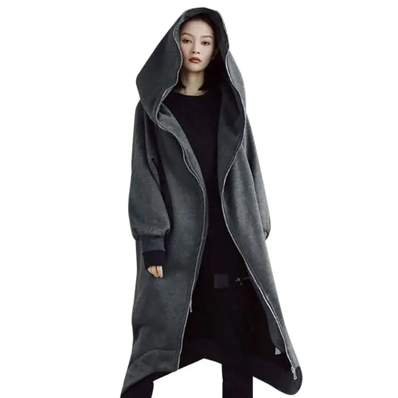 wonderful  Women Autumn Winter Warm Long-sleeved Hooded Coat Cotton Jacket Solid Color Coat Thin Section Tops 