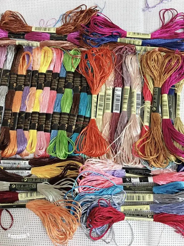 oneroom silk threads 28 pcs radom Colors Mercerized Bright Shiny Effect Cross Stitch Thread Embroidery Threads Waving DIY Crafts|Floss|Home & Garden - AliExpress