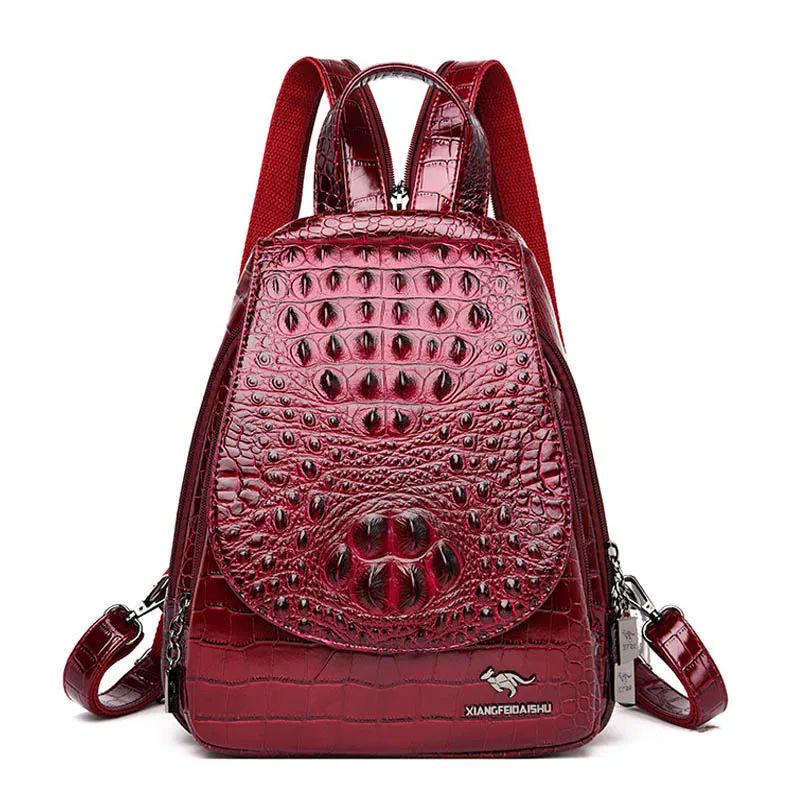 

Women Leather Backpacks High Quality Sac A Dos Rucksacks For Girls Vintage Bagpack Solid Ladies Travel Back Pack School Female