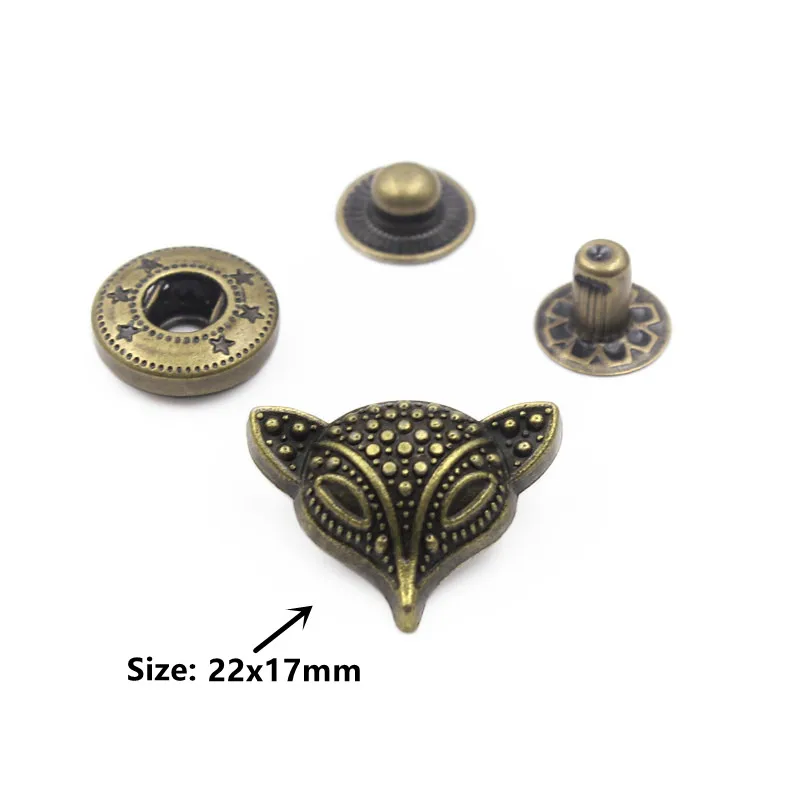 Description Picture 6 of item2Pcs Metal Double Cap Rivets for DIY Bag Belt Clothing Garment Shoes Pet Collar Fixing Tools Leather Craft Decoration Materials