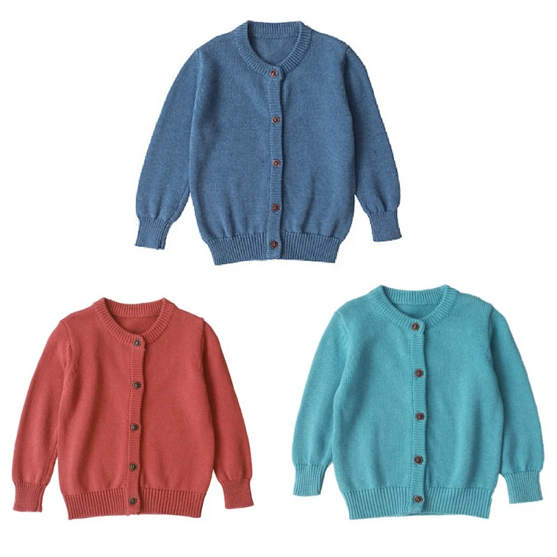 Кардиган для маленьких мальчиков и девочек; осенний хлопковый свитер; Топ; одежда для маленьких детей; вязаный кардиган для мальчиков и девочек; свитер; детская весенняя одежда