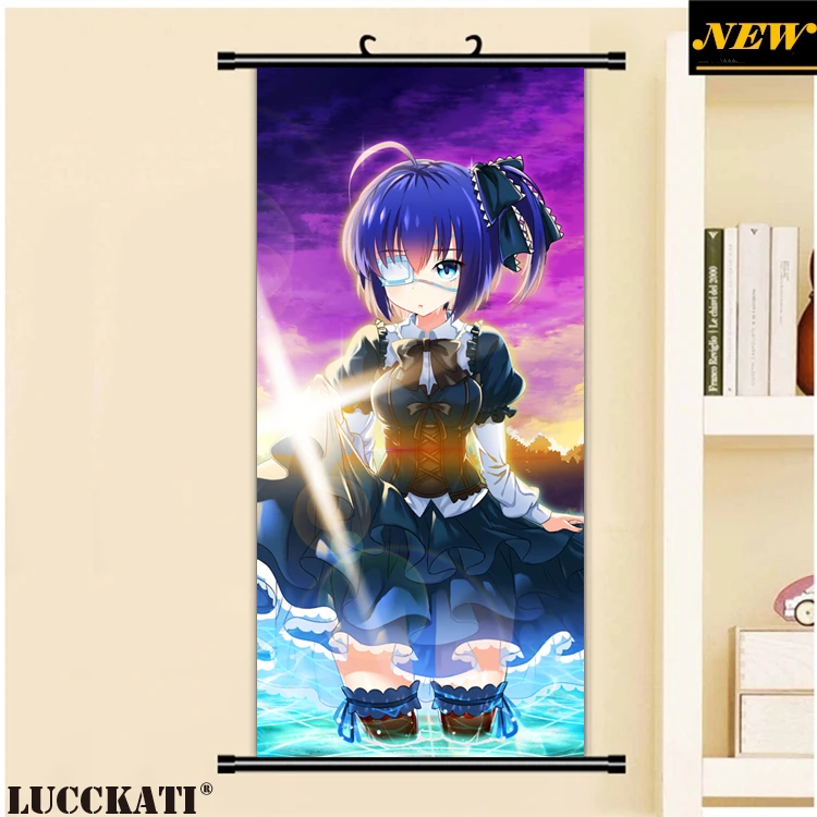 6chuunibyou_demo_koi_ga_shitai! eyepatch gothic_lolita kikimi lolita_fashion see_through skirt_lift takanashi_rikka thighhighs wet_副本_副本