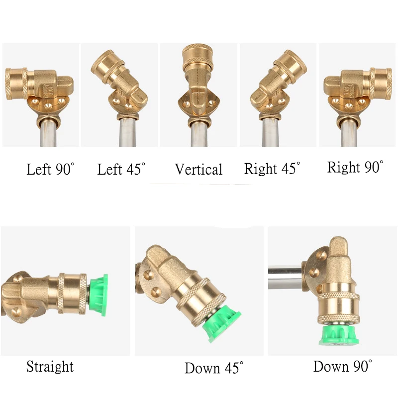 Мойка высокого давления поворотный Соединительный удлинитель многоугольная, 1/4 дюйма быстрое соединение с 5 шт. распылительным соплом автомобильные аксессуары
