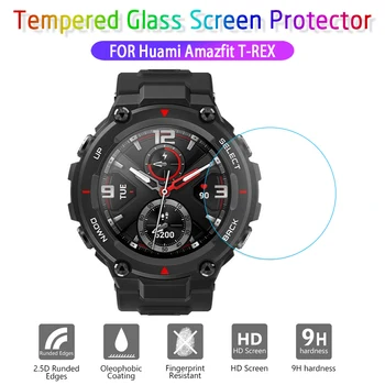 

Tempered Glass Protective Film For Xiaomi Smartwatch Huami Amazfit T-Rex T rex Smart Watch Screen Protector Accessories