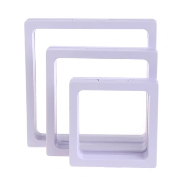 

New Jewelry Box Display Storage Transparent Square Film Holder Frame Window Case