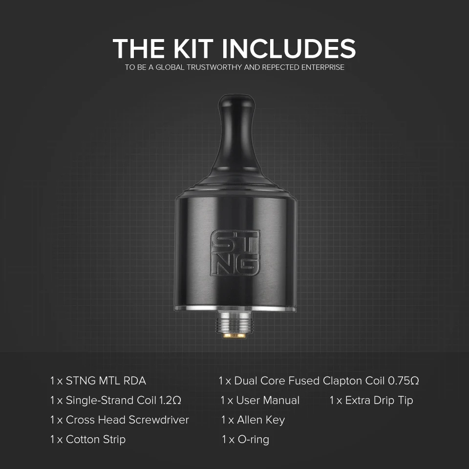 Wotofo STNG MTL RDA Tank 22mm diameter Atomizer 1.2ohm single coil with 510 Squonk Pin & wotofo profile cotton E-Cigarette Tank (12)