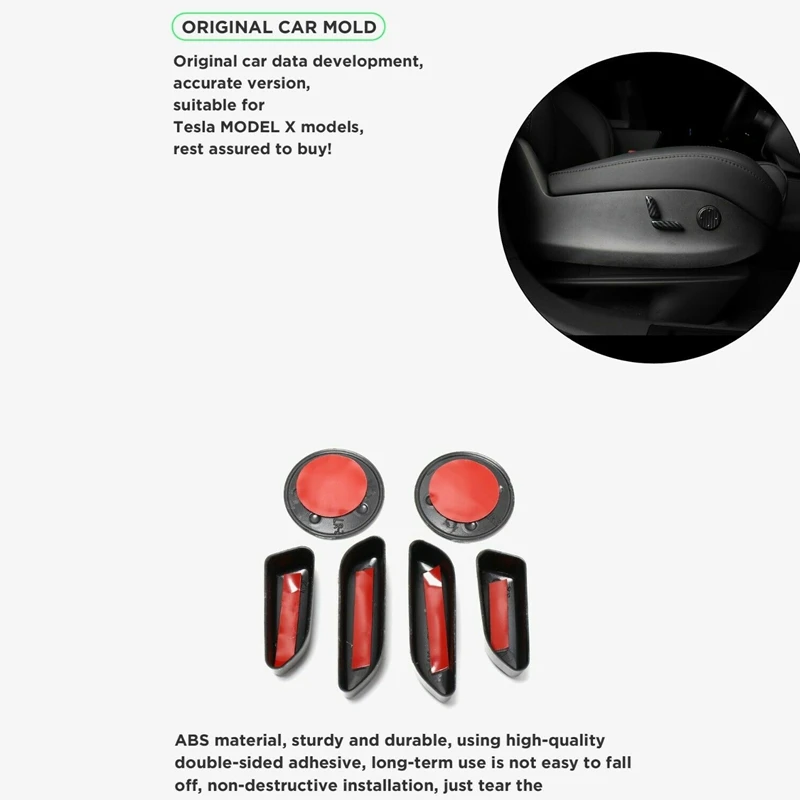 Декоративные наклейки из углеродного волокна ABS для Tesla модель X