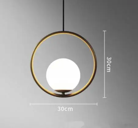 30X30CM GOLD Современный Креативный Овальный дизайн Led подвесной светильник Арт Лофт Латунь Столовая Кофейня Бар прикроватные декоративные огни светильники - Цвет корпуса: 30X30CM GOLD