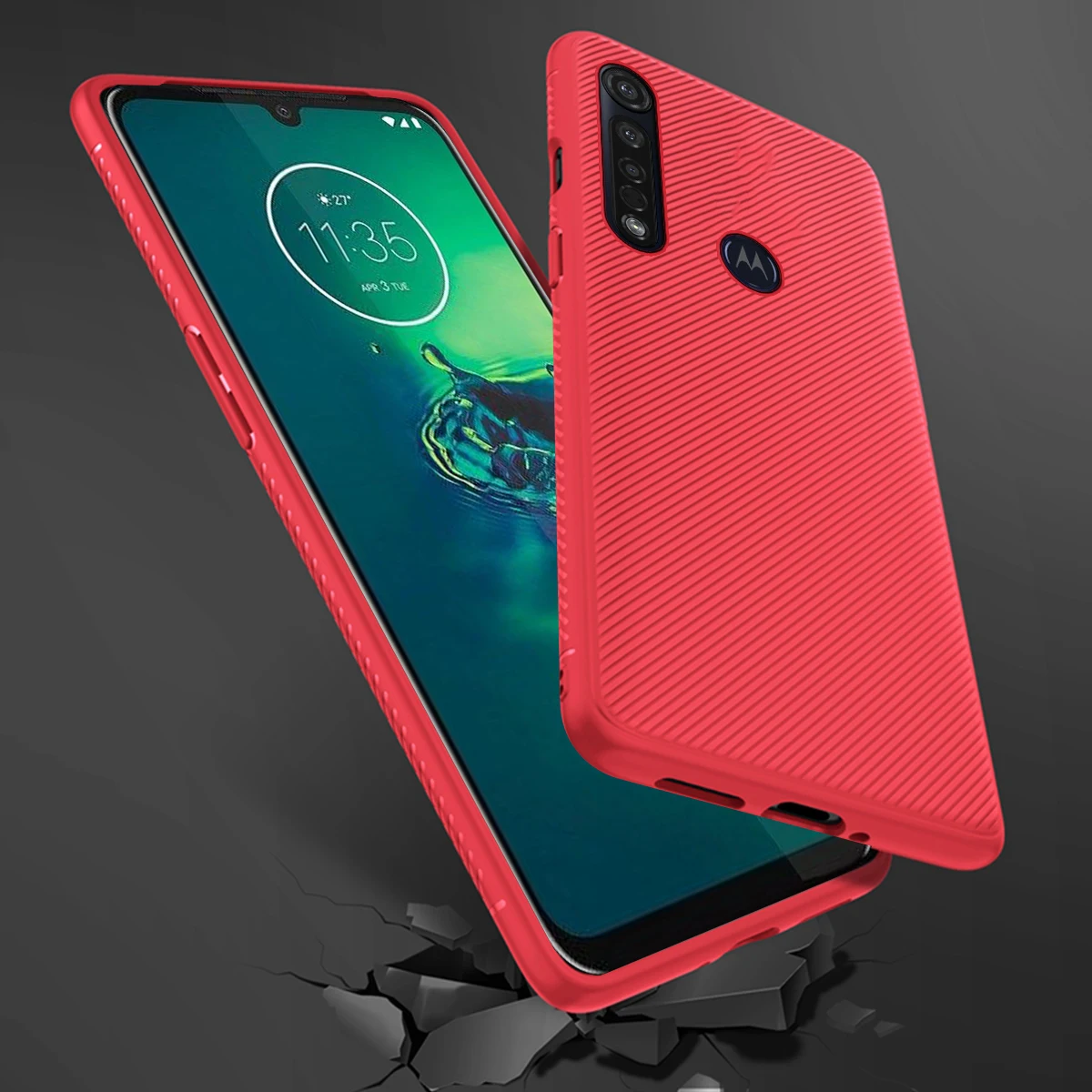 Для Motorola Moto G8 Plus чехол, силиконовый тонкий нескользящий чехол из углеродного волокна, матовый мягкий чехол из ТПУ для Moto G8 Plus G8 Play чехол
