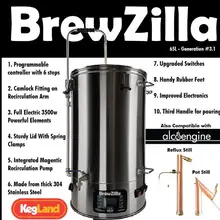 Все в одном пивоварня BREWZILLA 65L-GEN.3.1