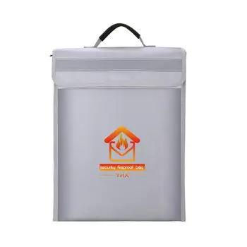 

Fireproof Document Bags Large Safe Bags Water Resistant File Storage Portable Money Bags with Handle for Laptop Files Safety Bag