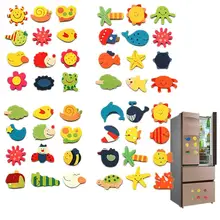 Aimant de réfrigérateur en bois 12 pièces, autocollant de dessin animé soleil poisson aimant de réfrigérateur, autocollant éducatif jouet pour enfant décor artistique