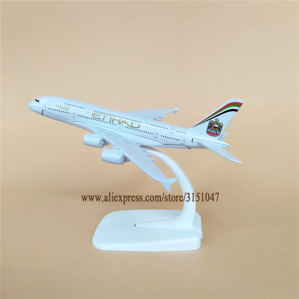 Новинка Air ETIHAD Airlines Airbus 380 A380 Airways модель самолета из сплава металлическая модель самолета литой под давлением самолет 16 см подарок