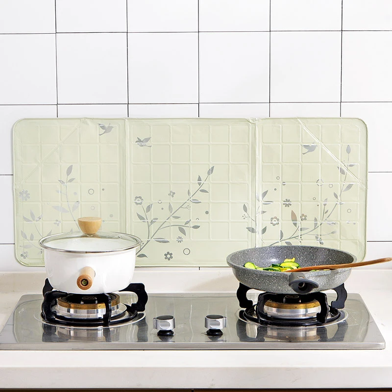 Kitchen Oil Baffle Oil Provide Kichen Tool Aluminum Foil Shield For Stir-Fried Vegetable With Heat Insulation Baffle