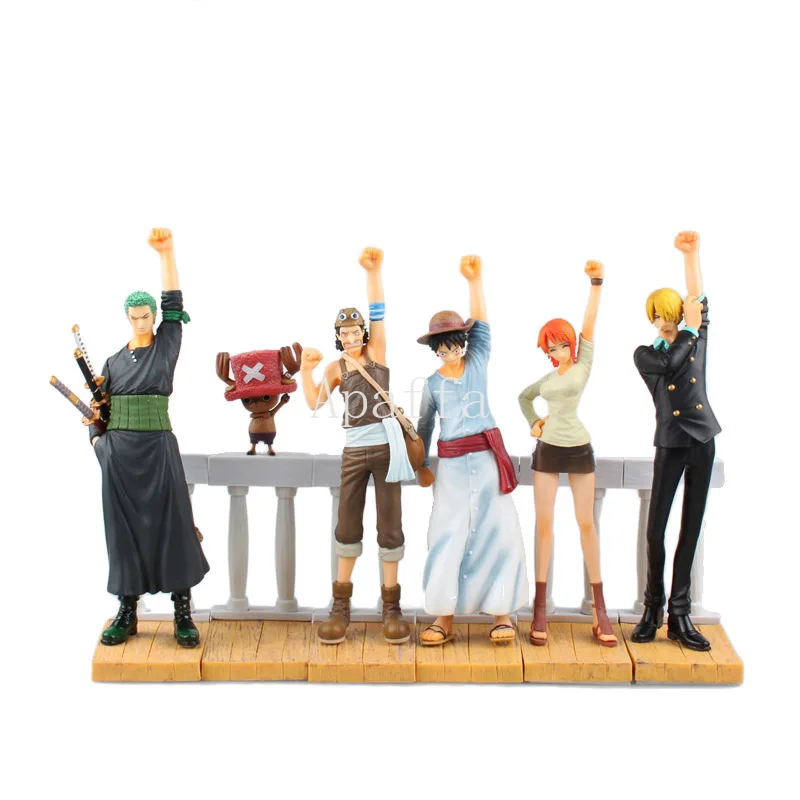 6 шт. один кусок Alabasta пустыня Луффи Зоро Санджи нами и Чоппер Usopp одно изделие игрушки для детей фигурка