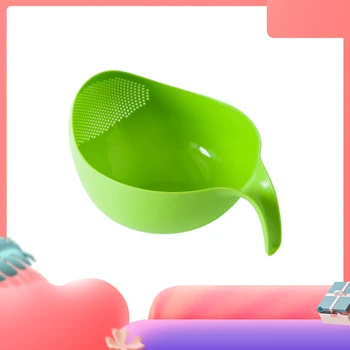 

Durable Rice Washing Filter Strainer Kitchen Tool Peas Beans Sieve Basket Colanders Cleaning Gadget Filtering With Handle