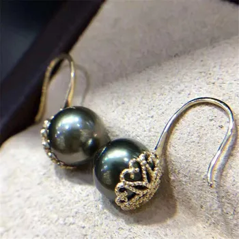 

S925 Sterling Silver Flash Design Pearl Earrings Holder Women DIY Pearl Earrings Components Silver Gold Color