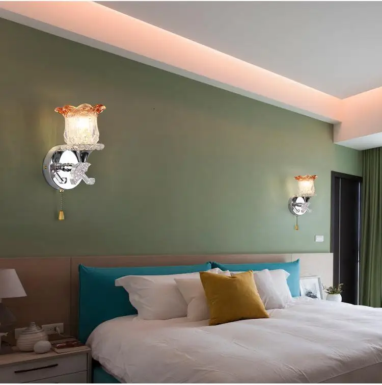Arandela Mirror Luminaria Parede Lampen Современный хрустальный светильник Wandlamp для дома Aplique Luz Pared светодиодный настенный светильник
