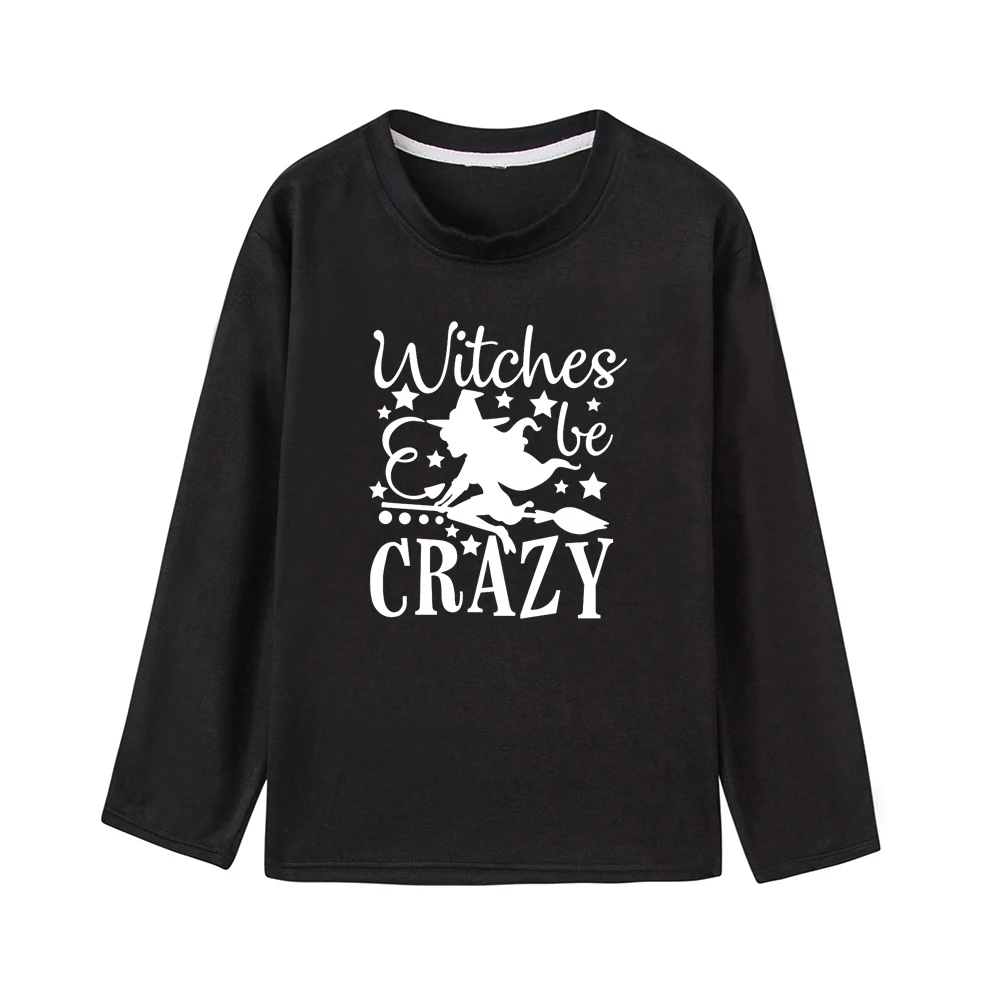 Wiches Crazy/Лидер продаж, футболка детская футболка с длинными рукавами на Хэллоуин топы для мальчиков и девочек, коллекция года, стиль, модные крутые вечерние футболки
