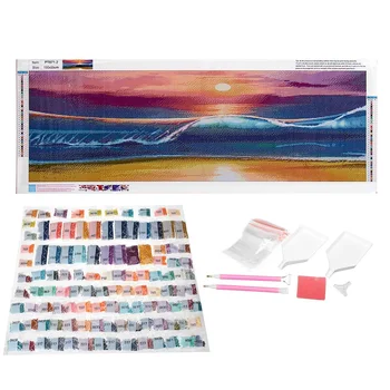 

150X55CM Full Drill 5D DIY Diamond Embroidery Seaside Sunset Diamond Painting Cross Stitch Rhinestone Decoration Gift