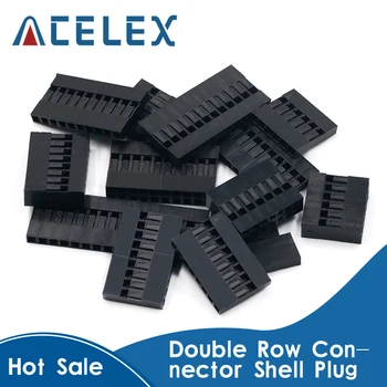 

20pcs 2.54mm Dupont Connector 2.54mm Single / Double Row Plastic Shell Plug 1P 2P 3P 4P 5P 6P 7P 8P 9P 10P 12P 14P 16P 18P 20P