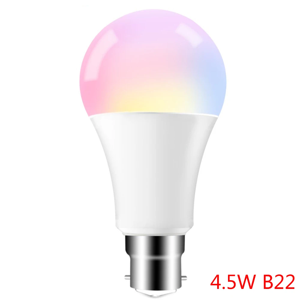 B22 WIfi светодиодный светильник Magic Smart Home RGBW лампа 4,5 Вт с регулируемой яркостью светодиодный светильник Smart совместим с Alexa Google Home - Комплект: B22