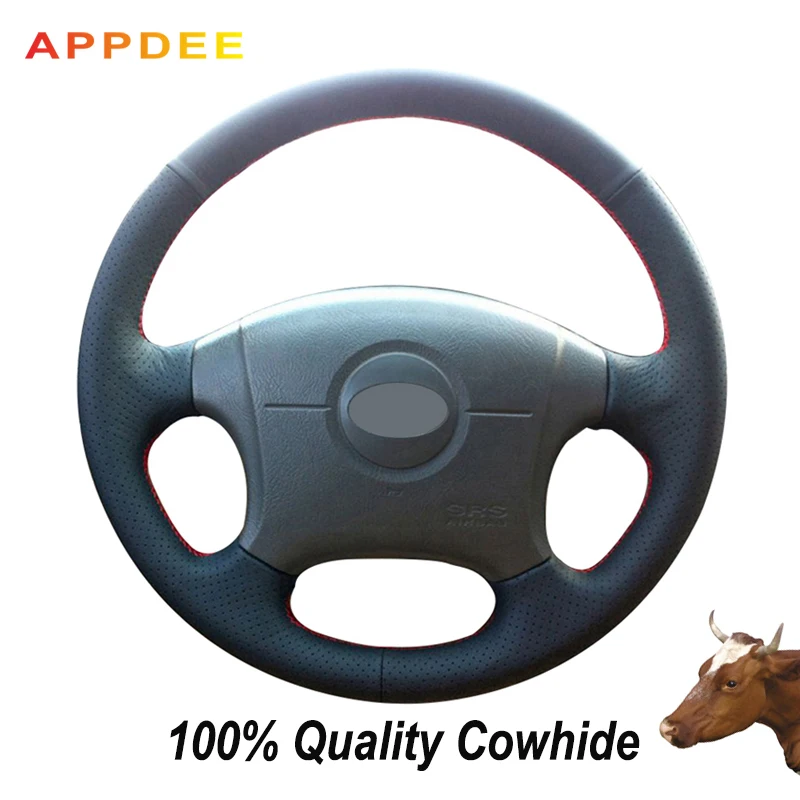 APPDEE черный чехол на руль из натуральной кожи для hyundai Elantra Old Elantra 2004-2011