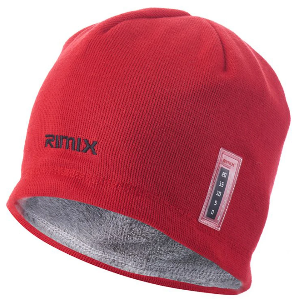 Теплая вязаная флисовая шапка RIMIX унисекс теплые шапочки для катания на лыжах