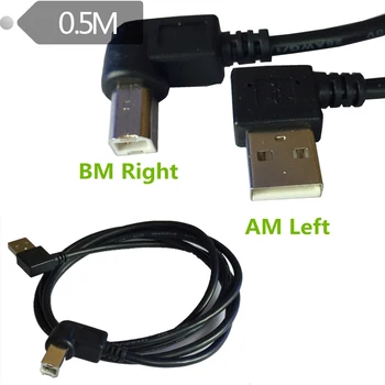 

USB Type AM Left Angled Male to B Male Right Angled Plug Printer Scanner Cable