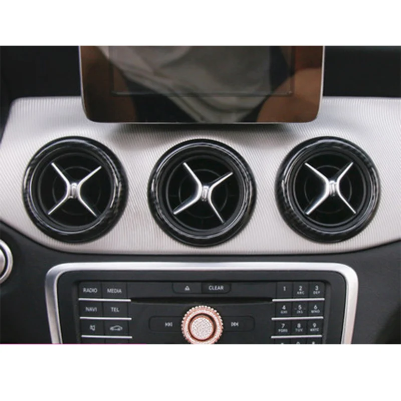 

For Mercedes Benz GLA200 CLA220/260 Car Stickers Auto Accessories Car Air Condition Air Vent Outlet Ring Cover Trim Decoration