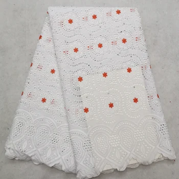 

High Quality Swiss Voile Laces In Switzerland Cotton African Cotton Lace Fabric Nigerian Man Voile Lace 5Yards SHH066