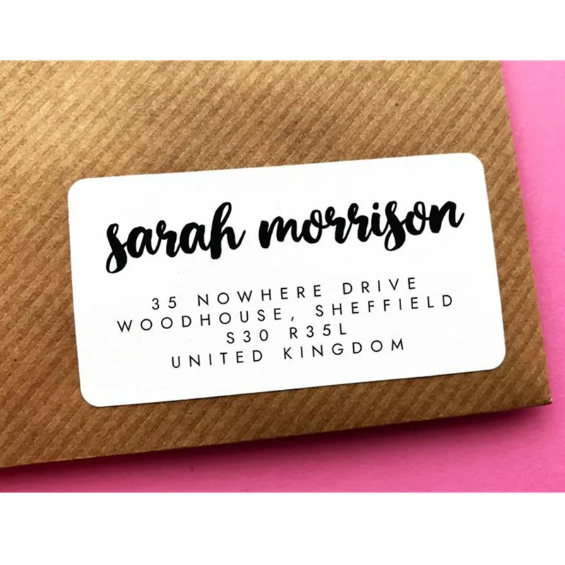 Custom Return Address Label,Family,New Home house warming,birthday  party,Modern Address Sticker,Wedding,Brush Lettering Return - AliExpress