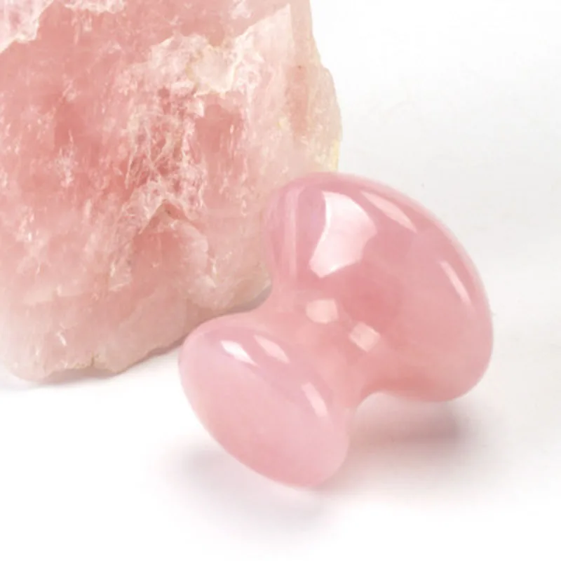 Розовый КВАРЦЕВЫЙ ролик Jade Guasha Board Yoni набор яиц для массажа для похудения Массажер для лица массажный ролик для лица Натуральный Камень скребок нефритовый ролик
