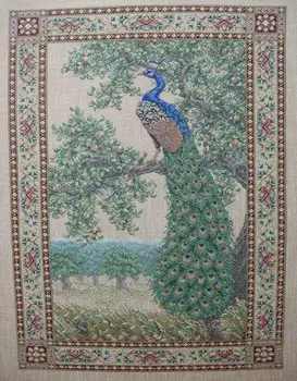 

11/14/16/18/22/25/28ct beautiful counted cross stitch kit peacock on apple tree forest trees fruite teresa TW