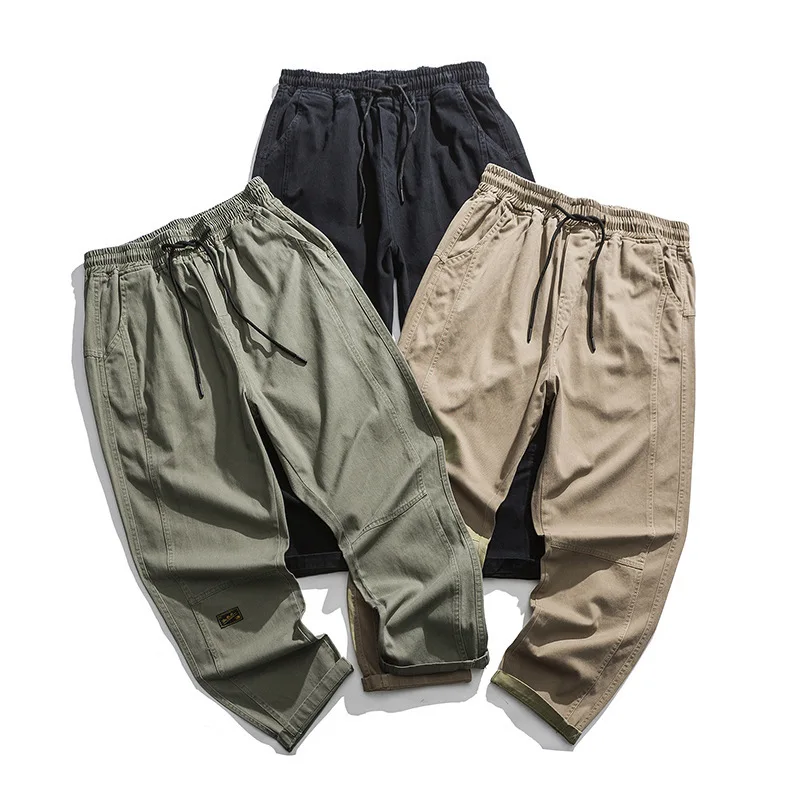 

Wesley Studio 2020 Spring Labeling Loose Straight Pants Men's Simple Versatile Casual Pants MEN'S Trousers