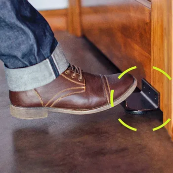 

Hands Free Touchless Hands Free Foot Door Opener Handle Bracket Thick Metal Multifunction Home Tools Foot Door Opener #40