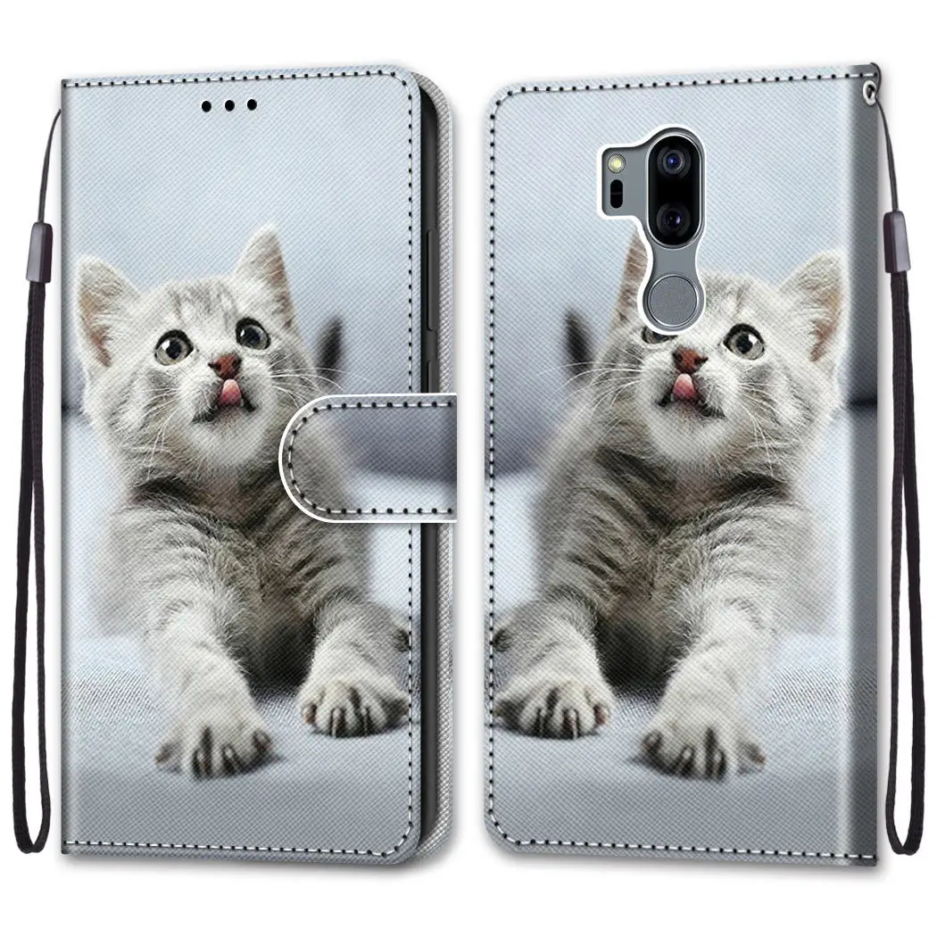 23 Чехол ThinQ из искусственной кожи для LG G7 ThinQ G8 ThinQ G7 Plus, чехол с цветочным рисунком для LG Q60 K50 K12 Prime Capa - Цвет: 23