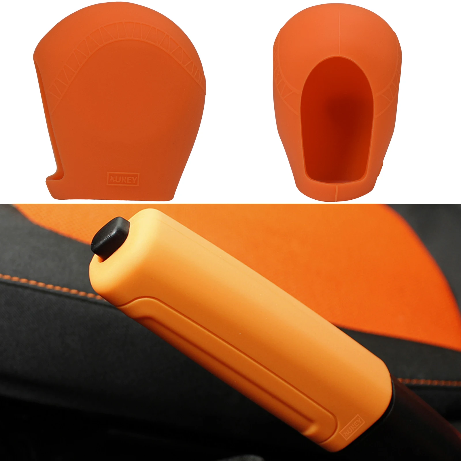 Gear Knob Cover Handbrake Case Protector Silicone Knob Shift car interior accessories hand brake cover gear head cover For Mercedes Smart Fortwo Forfour 2015 -
