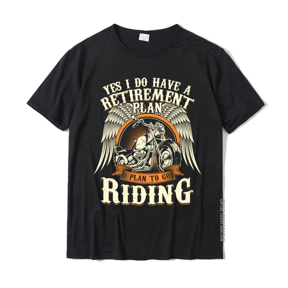 Unique Cotton Gift Tops Shirts Hip Hop Short Sleeve Man Top T-shirts Hip hop Autumn Tops Tees O-Neck Top Quality Retirement Plan To Go Riding Gift Motorcycle Riders Biker Long Sleeve T-Shirt__MZ17949 black