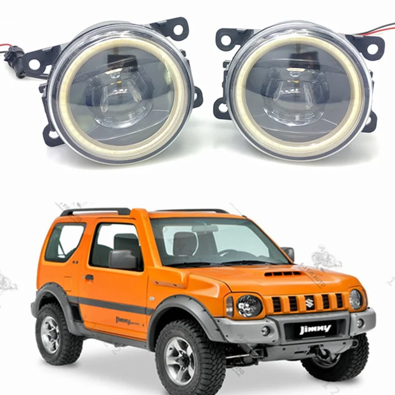 

For Suzuki Jimny FJ Closed Off-Road Vehicle 1998-2014 Car styling New Led Fog Lights 30W DRL Angel Eyes Fog Lamp 2pcs