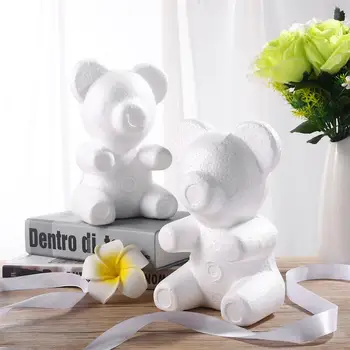 

2PCS Modelling Polystyrene Styrofoam Foam Bear Mould White Craft Balls for DIY Party Decoration Wedding Gift Flower Arranging