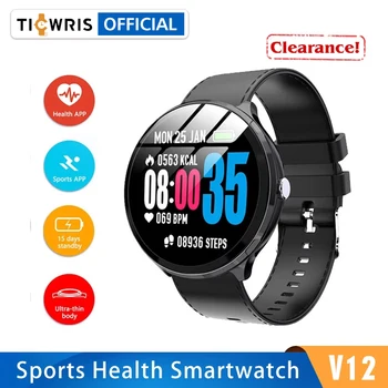 

Android Smart watch Men V12 1.3 Inch Waterproof Blood Oxygen Heart Rate Monitor Blood Pressure Fashion Women Fitness Bracelet