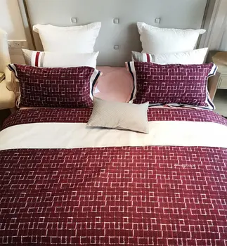 

Fashion red geometric bedding set adult teenage girl,full queen king cotton double home textile bedsheet pillow case quilt cover