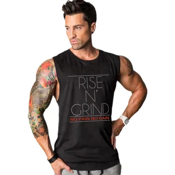 

Muscleguys Mens Bodybuilding Clothing Mens Gym Tank Tops Men Sleeveless Shirt Vest Fitness Singlets Gyms Clothing Cotton Workou