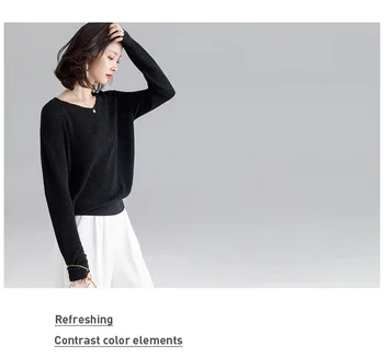 

2020 NEW early autumn new casual loose silver wool sweater sweater women