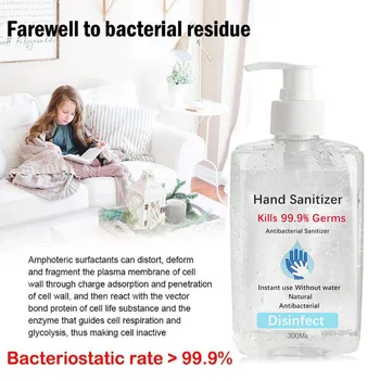 

Disposable alcohol-free hand sanitizer Hand Cleaning Gel Long-Lasting Speed Dry Hand Lotion Disposable 300ML Child Adult #4