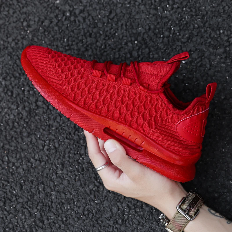 red athletic shoes mens