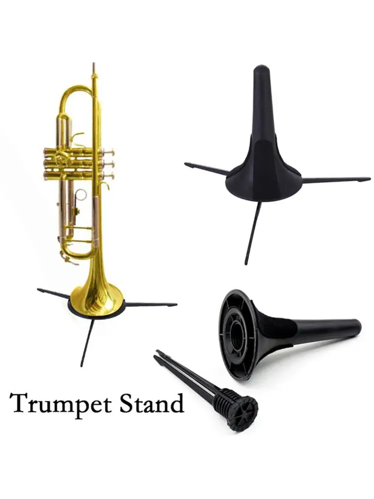 Portable Trumpet Stand Foldable Trumpet Tripod Holder Bracket Metal Brass With Detachable Folding Leg Instrument Accessories