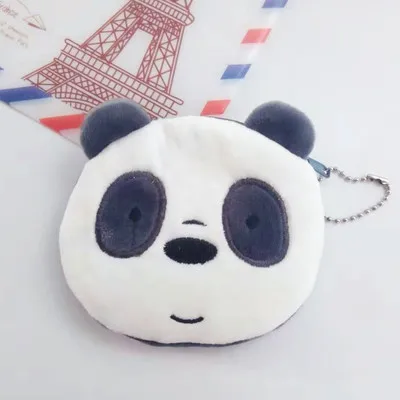 panda 11 см Мы Голые Медведи маленькое плюшевое портмоне дети девочки игрушка монета кошелек хранилище сумка мультфильм мягкий плюшевый медведь сумка кошелек дети маленький подарок - Цвет: panda